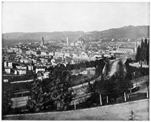 Duomo Prints: Panorama of Florence, Italy, late 19th century. Artist: John L Stoddard