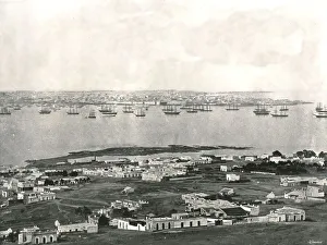 River Plate Prints: Panorama from the hill, Montevideo, Uruguay, 1895. Creator: Unknown
