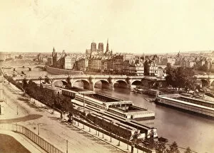 Notre Dame Gallery: Panorama de la Cite, 1860s. Creator: Edouard Baldus