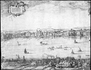 Panorama of London, 1616. Artist: Claes