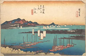 Panorama of Miwo Pine Wood from Ejiri, 1834. 1834. Creator: Ando Hiroshige