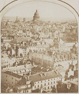 6th Arrondissement Prints: Panorama of Paris taken from the towers of Saint-Sulpice church