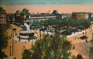 A Papeghin Gallery: Panorama of the Place de la Republique, Paris, c1920