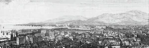 Bates Hw Prints: Panorama of Spezia; The Gulf of Spezia, 1875. Creator: Unknown