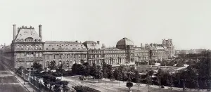 1st Arrondissement Prints: Panorama taken from rue de Rivoli towards the facade of the Tuileries