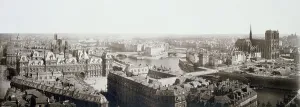 1st Arrondissement Prints: Panorama taken from Tour Saint-Jacques towards Ile de la Cité