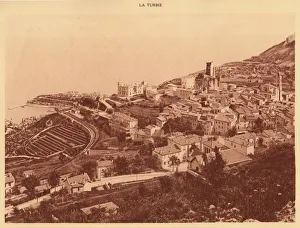 La Cote Dazur De Marseille A Menton Prints: Panorama and view of la Turbie, Monaco, 1930. Creator: Unknown