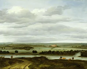 Boresom Anthonie Van Prints: Panoramic Landscape near Rhenen with the Huis ter Lede