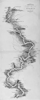 Panoramic map of the River Thames, 1850