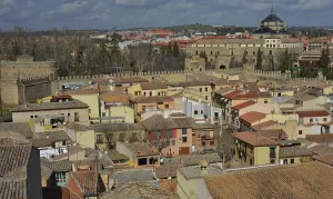 Hospital Prints: Panoramic view of the city of Toledo, Spain, 2022. Creator: LTL