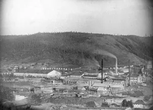 Kuzbass Prints: Panoramic View of the Gur'evsk Plant, 1926. Creator: Unknown