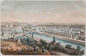 Moskva River Gallery: Panoramic view of Moscow, 1820s. Artist: Deroy, Isidore Laurent (1793-1886)