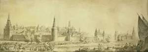 Brown Colour Gallery: Panoramic view of Moscow Kremlin by the End of the 18th century, End 1790s