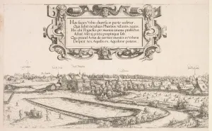 1524 1566 Prints: Panoramic View of Nuremberg: Left Portion