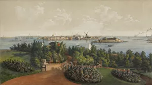 1855 Gallery: Panoramic View of Sveaborg and Helsingfors (Sheet 3), 1855