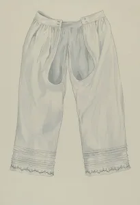 Period Costume Prints: Pantalette, c. 1937. Creator: Edith Towner