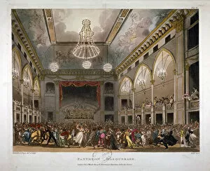 Masquerade Ball Gallery: The Pantheon, Oxford Street, Westminster, 1809. Artist: J Bluck