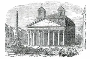 Taddeo Zuccaro Prints: The Pantheon - Rome, 1850. Creator: Unknown