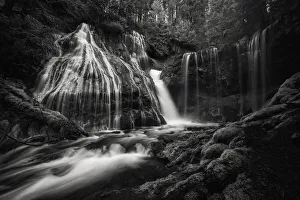 Erosion Gallery: Panther Creek Falls BW. Creator: Joshua Johnston