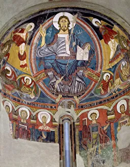 Spain Gallery: Pantocrator in the apse of the church of Sant Climent de Taüll in the Vall de Boi (Boi Valley)
