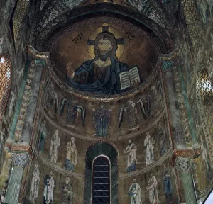 Pantocrator Prints: The Pantocrator Mosaic in Cefalo Cathedral, 12th century