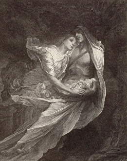Watts George Frederick Prints: Paolo and Francesca, 19th century. Creator: William Baxter Palmer Closson