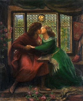 Gouache On Paper Gallery: Paolo and Francesca da Rimini, 1867. Artist: Rossetti, Dante Gabriel (1828-1882)