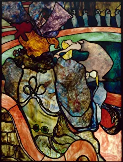 Stained Glass Prints: Papa Chrysantheme at the New Circus. Artist: Toulouse-Lautrec, Henri, de (1864-1901)