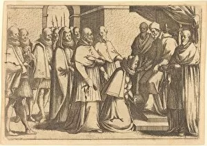 Austria Margaret Of Collection: Papal Audience, 1612. Creator: Jacques Callot