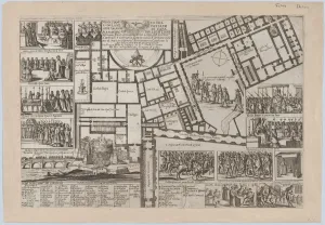 Castel Santangelo Prints: Papal conclave following the death of Pope Alessandro VII... 1667