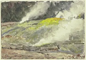 Java Prints: Papandajan (volcano?) on Java, 1900. Creator: Fritz Hauck