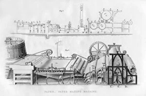 Paper Making Gallery: Paper making machine, 1866