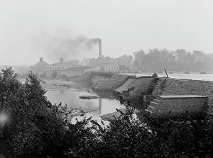 Paper Mill Prints: Paper mill, Combined Locks, Wis. between 1880 and 1899. Creator: Unknown