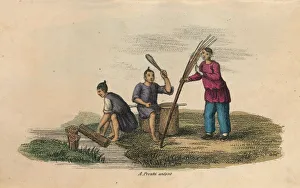 Republic Of China Gallery: Papermaking in China, AD 105, (c1850)
