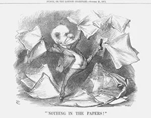 Punchinello Gallery: Nothing in the Papers!, 1871. Artist: Joseph Swain