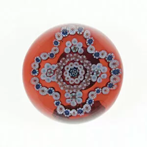 Baccarat France Collection: Paperweight, Baccarat, c. 1845-60. Creator: Baccarat Glasshouse