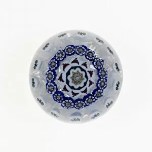 Baccarat Crystalworks Gallery: Paperweight, Baccarat, c. 1846-55. Creator: Baccarat Glasshouse