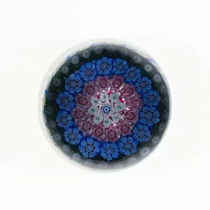 Millefiori Collection: Paperweight, Bohemia, Mid 19th century. Creator: Unknown