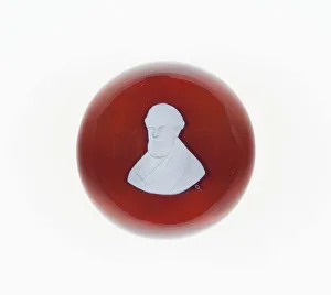 Cameo Collection: Paperweight, Clichy, 1850 / 1900. Creator: Clichy Glassworks