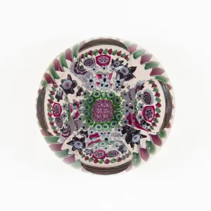 Millefiori Collection: Paperweight, Clichy, c. 1845-55. Creator: Clichy Glassworks