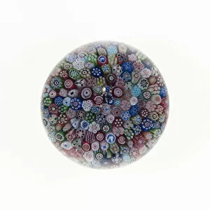 Millefiori Collection: Paperweight, France, c. 1846-55. Creator: Baccarat Glasshouse