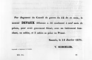 Par Jugement du Conseil, from French Political posters of the Paris Commune, January 1871