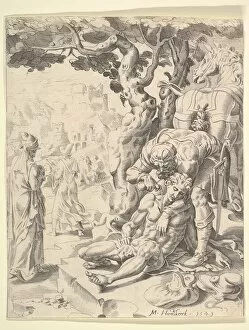 Van Heemskerck Gallery: The Parable of the Good Samaritan, 1549. Creator: Dirck Volkertsen Coornhert