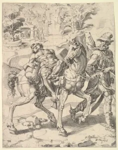 The Parable of the Good Samaritan, 1549. Creator: Dirck Volkertsen Coornhert