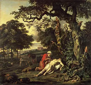 Wayside Prints: Parable of the Good Samaritan, 1670. Creator: Jan Wijnants