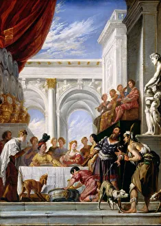 Bandaged Collection: The Parable of Lazarus and the Rich Man, 1618 / 1628. Creator: Unknown