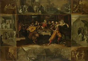 Destitution Gallery: he Parable of the prodigal son, 1620. Artist: Francken, Frans, the Younger (1581-1642)