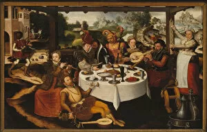 Sinful Gallery: The Parable of the prodigal son. Creator: Pourbus, Frans, the Elder (1546-1581)