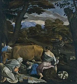 Humanity Gallery: The Parable of the Sower. Artist: Bassano, Jacopo, il vecchio (ca. 1510-1592)