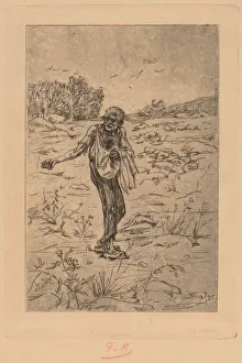 Seed Prints: The Parable of the Sower (Le Semeur de Paraboles), 1876. Creator: Felicien Rops